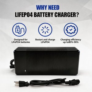 Chargeur de batterie GSP 14,2 V 20 A LiFePO4, chargeur AC-DC 12 V au phosphate de fer et de lithium pour batterie de moto et scooter - Product Image 2