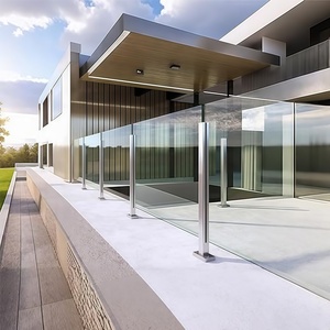 <span class=keywords><strong>Barandillas</strong></span> <span class=keywords><strong>de</strong></span> Vidrio y Acero Inoxidable sin Marco, Modernas y Minimalistas, <span class=keywords><strong>para</strong></span> Villas, Jardines, <span class=keywords><strong>Balcones</strong></span>, Escaleras y Terrazas - Product Image 3