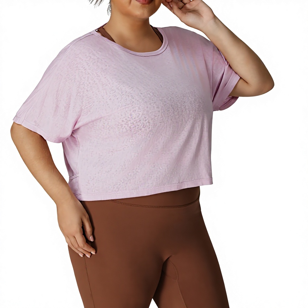 Plus Size Sports Blouse Fitness Yoga Sportswear Half-sleeved T-shirt Women's Top