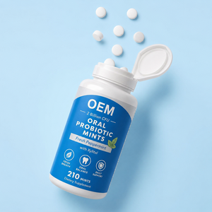 Comprimés dentaires à la menthe - Soulagent la sécheresse buccale et reminéralisent les dents - Comprimé dentaire au goût menthe - Product Image 1