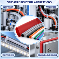 Pièces d'extrusion en silicone personnalisées OEM, tube creux multi-profil, bande d'étanchéité en mousse pour équipements et appareils industriels