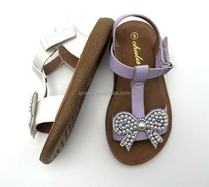 Meilleures ventes OEM – <span class=keywords><strong>Sandales</strong></span> plates pour filles, avec logo personnalisé, design nœud papillon, semelle en PVC injecté, antidérapantes et respirantes - Product Image 5