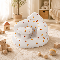 Siège de sol gonflable pour bébé au design moderne, idéal pour l'apprentissage de la position assise et l'assistance à l'alimentation, pour chambre, salon ou extérieur