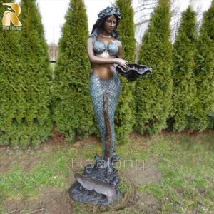 Estatua de Sirena de Bronce Antigua de Metal para Decoración de Jardín al Aire Libre de Tamaño Real con Nuevo Diseño - Product Image 6
