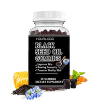 Premium Kaltgepresste Schwarzkümmelöl-Gummibärchen für Tägliches Wohlbefinden Thymochinon Schwarzkümmelöl-Nahrungsergänzungsmittel-Gummibärchen
