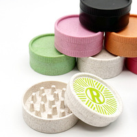 Nouveau moulin à herbes et tabac biodégradable en fibres végétales à 2 couches de 55 mm avec logo personnalisé – Offre spéciale