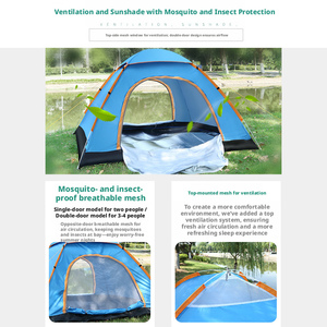 <span class=keywords><strong>Tente</strong></span> pliante automatique à prix spécial pour la vente en gros, plusieurs tailles, sans installation, pour la plage et le camping en extérieur - Product Image 4