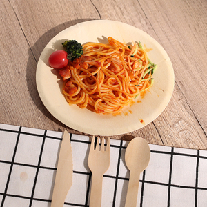 Piatto da Festa in Legno Biodegradabile e Compostabile Monouso da 10 Pollici, Direttamente dalla Fabbrica - Product Image 1