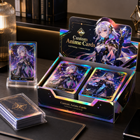 Cartes à collectionner d'anime personnalisées, jeu de cartes TCG holographiques, impression couleur intégrale avec boîte d'emballage de luxe