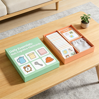 Cartes mémoire de jeu éducatif personnalisées pour la petite enfance avec finition brillante, boîte en carton couleur – Ensemble de personnalisation en papier