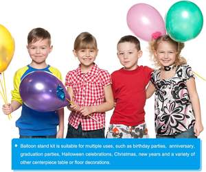 베이스 풍선 스탠드 키트와 70cm 풍선 스틱 테이블 장식 생일 결혼식 파티를위한 플라스틱 풍선 센터 피스 스탠드 - Product Image 5