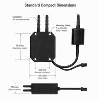 Transmetteur de pression du vent en alliage d'aluminium PM19 IP65, capteur de micro-pression numérique compact, 8 ports cannelés, sortie 4-20mA pour