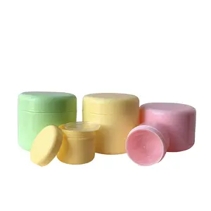30g 50g makron रंग पीपी क्रीम प्लास्टिक जार के साथ 100g बाल उत्पाद पैकेजिंग की बोतलें और जार लोगो