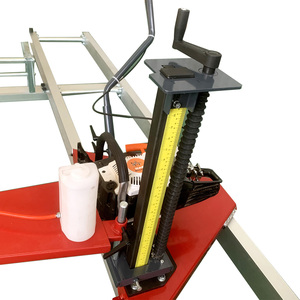 Scierie à chaîne à commande manuelle, <span class=keywords><strong>support</strong></span> de traction, rail de 2,1 m, pince à bois et réglage de la hauteur par manivelle - Product Image 6