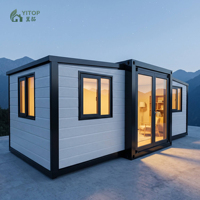 Maison préfabriquée en conteneur extensible, villa mobile pliable, imperméable, résistante aux ouragans, insonorisée, maison extérieure préfabriquée