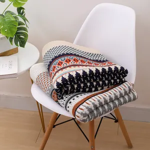 Preço De Fábrica Personalizado Mais Recentes Projetos De Malha Cama Macia Home Deco Sofá Lance Cobertor