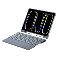 Nouveau clavier détachable avec pavé tactile, support pour stylet, étui en plastique LED pour iPad Air 11" M2/M3/M4 2024-2026 4/5 Pro 11" 2018-2022 Type-C BT