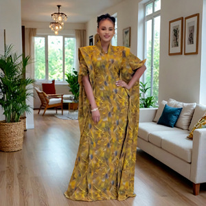 Dashiki Dubai Abaya taglie forti Africa stampa abbigliamento manica corta Maxi abito <span class=keywords><strong>turchia</strong></span> abiti musulmani abiti africani da donna - Product Image 4