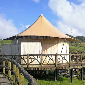 Hôtel-lodge de luxe surélevé en forme de tente, résistant aux intempéries, à structure en bois, pour le tourisme en montagne, utilisable toute l'année - Product Image 2