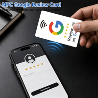 Carte NFC213 NFC Review Card 13.56MHz, carte intelligente sans contact, logo personnalisé pour les avis de restaurant