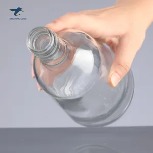 500毫升经典设计透明酒威士忌玻璃瓶