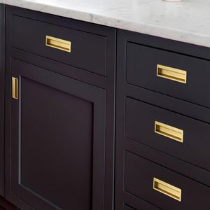 Tirador de puerta de armario de aleación de aluminio negro minimalista moderno directo de fábrica tirador de cajón extendido - Product Image 4