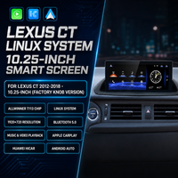 Untuk Lexus CT200 2012-2018 Radio Mobil 10.25 Inch Pemutar Video Multimedia Stereo Navigasi Carplay Dengan kenop pabrik asli
