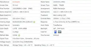 จอแสดงผล OLED โปร่งใสขนาด 55 นิ้วหน้าจอสัมผัส AMOLED บางเฉียบความละเอียด 1920 * 1080 ข้อมูลจําเพาะหลักโฆษณาอัจฉริยะ