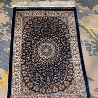 Bulk Wholesale Dark Blue Soft Modal Woven Persian Indoor Area Rugs and Carpets for Room Decor 80x120cm