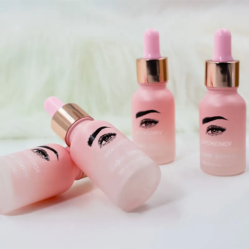 Custom Private Label 15Ml Lash Bonder Super Bonder Roze Witte Fles Lash Extension Lijm Super Bonder