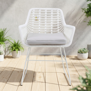 Hot Selling Durable Eco-Friendly Minimalist <b>Outdoor</b> Armchair All-Weather Metal & Plastic <b>Bistro</b> <b>Chair</b> for Apartment Modern Decor - Product Image 2