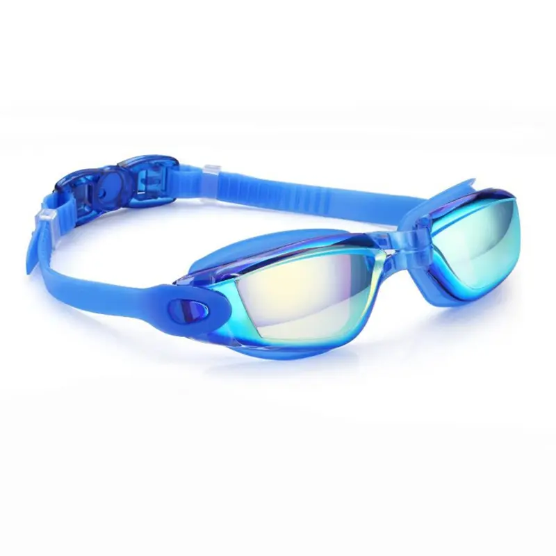Custom logo anti-fog swimming glasses with adjustable silicone straps