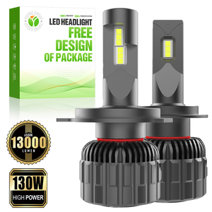 Ampoules <span class=keywords><strong>de</strong></span> phare LED F12 super lumineuses H7 130W 13000LM 12 cœurs 3570 puces 15000 tr/min ventilateur turbine système <span class=keywords><strong>de</strong></span> lampe automobile kit ampoule - Product Image 1