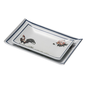 Plato rectangular blanco de 8 pulgadas, platos de melamina, comida frita japonesa, <span class=keywords><strong>Sushi</strong></span>, olla caliente china, plato de comida frita para carne, plato apilable - Product Image 5