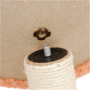 Petit arbre à chat monocouche avec poteau à gratter en <span class=keywords><strong>corde</strong></span> de jute de 4 mm et plateforme en polaire Teddy, tour de saut pour chat de couleur unie - Product Image 2