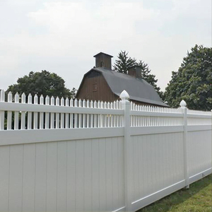 Clôture d'angle moderne en PVC de semi-intimité, couleurs personnalisées, poteaux de clôture de haute qualité pour la maison, le jardin, la cour basse et le contrôle des foules - Product Image 1