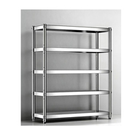 Estante de almacenamiento de acero inoxidable, estantería de cocina doméstica de varias capas, estantería de almacenamiento multifuncional, estantería de almacenamiento de pie.