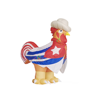 Grand modèle gonflable durable de poulet de drapeau américain de décoration de publicité de poulet de vacances