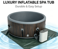 Baignoires Spa Gonflables Personnalisées pour l'Extérieur, Jacuzzi Rond DWF 6 Personnes avec 120 Jets, Contrôle par Écran Tactile, Garantie 1 An pour Usage Domestique