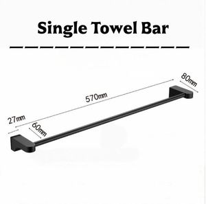 Juego de Accesorios de Baño de Acero Inoxidable Marrón Moderno de Primera Calidad, 7 Piezas, Toallero de Pared, Prevención de Corrosión, Estilo Moderno y Minimalista - Product Image 2