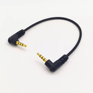 Factory Direct Sales L Shape TRRS 3.5mm 4 Pole Right Angle Male Gold Stereo Audio <b>Cable</b> Auxiliary Male Stereo Jack - Product Image 4