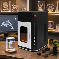 Graveur laser 3D en cristal avec plateau de travail électrique relevable 180x180mm, laser UV 355nm 5W, gravure interne, zone de marquage 70x70mm