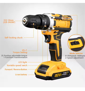 Kit Básico de Herramientas Profesionales y Prácticas para el Hogar con Taladro Atornillador Inalámbrico para Electricista - Product Image 5