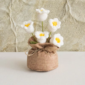 Porte-bougie <span class=keywords><strong>en</strong></span> coton personnalisé, mini bouquet, fournisseurs bon marché, papillon, crochet, fleur de graduation - Product Image 3
