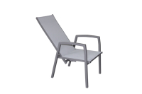 Chaise longue en aluminium avec repose-pieds pour hôtel, jardin extérieur et terrasse, balcon