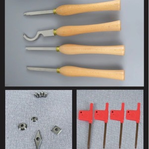 Nuevo juego de herramientas para torneado de madera, hoja de 12 mm, grosor de 1,0 mm, inserto CNMG para torno de madera - Product Image 5