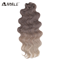 Für Noble Hari 24 Zoll für Ombre Blonde Long Body Wave Haar verlängerungen Frauen Häkel borten Fake Hair Weaving High Temperature