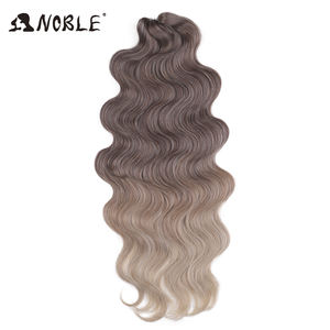 <span class=keywords><strong>Para</strong></span> Noble Hari 24 pulgadas <span class=keywords><strong>para</strong></span> Ombre Blonde Extensiones de <span class=keywords><strong>cabello</strong></span> ondulado de cuerpo largo <span class=keywords><strong>Trenzas</strong></span> de ganchillo <span class=keywords><strong>para</strong></span> mujer Tejido de <span class=keywords><strong>cabello</strong></span> <span class=keywords><strong>falso</strong></span> de alta temperatura - Product Image 4