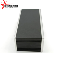 Boîtier de préamplificateur audio en aluminium extrudé avec panneau frontal brossé pour processeur de signal HiFi avec interface RCA XLR