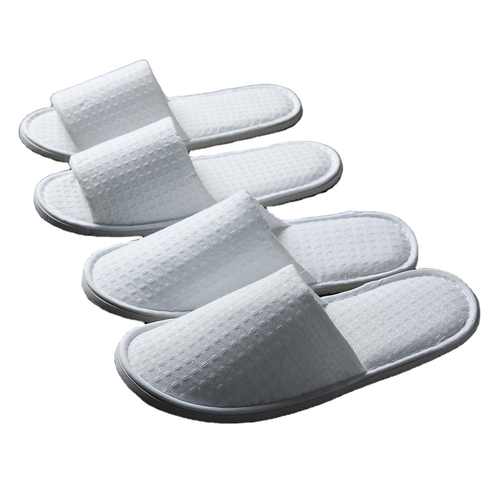 Оптовая продажа, высококачественные вафельные тапочки для отеля на заказ, модные белые вафельные тапочки с губкой Mengxian CN;JIA